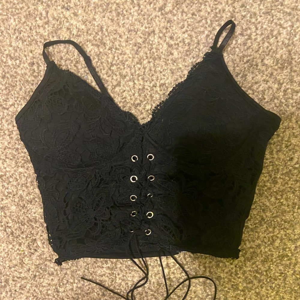 Womens Black Corset Top